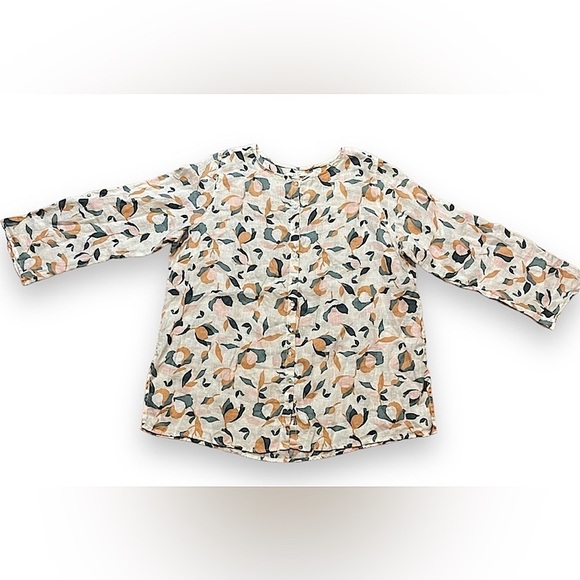 Rachel Zoe women’s plus size linen long sleeve button down top multi color shirt - Picture 1 of 7